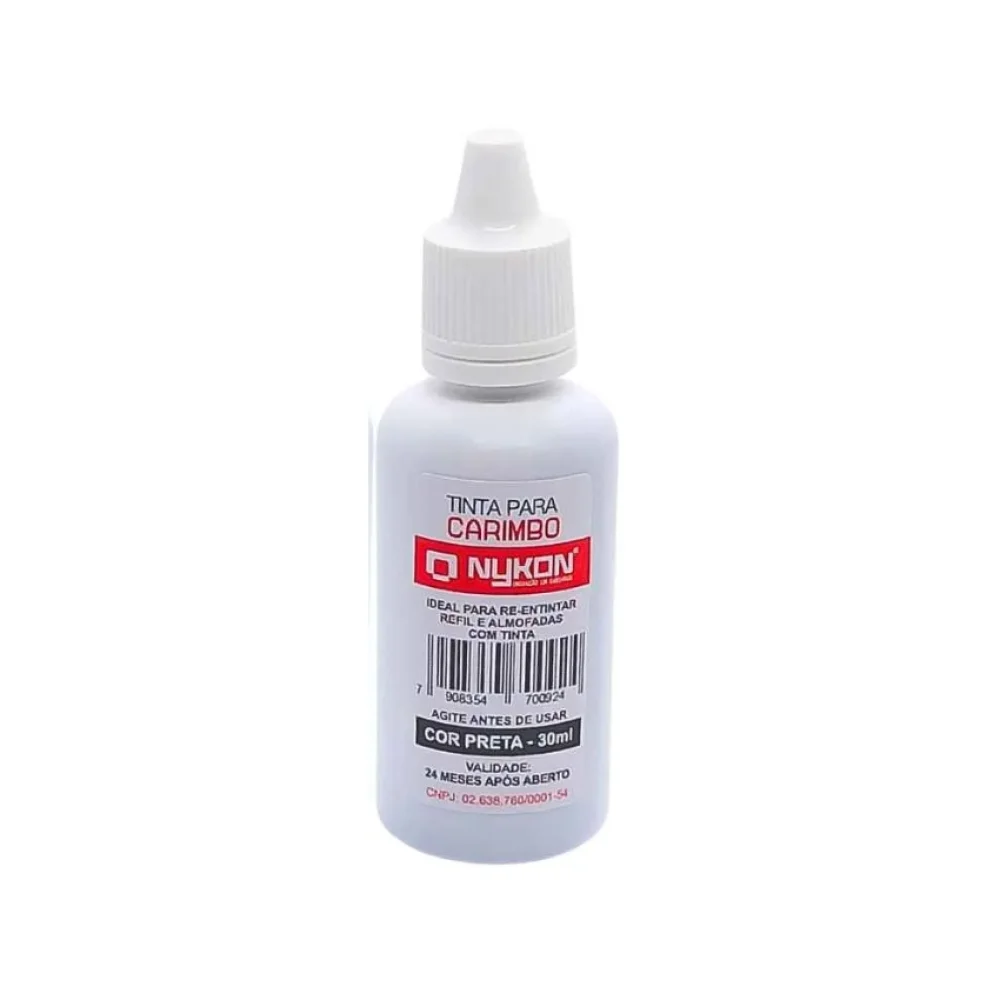 TINTA PARA CARIMBO AUTOMÁTICO PRETA 30ML NYKON