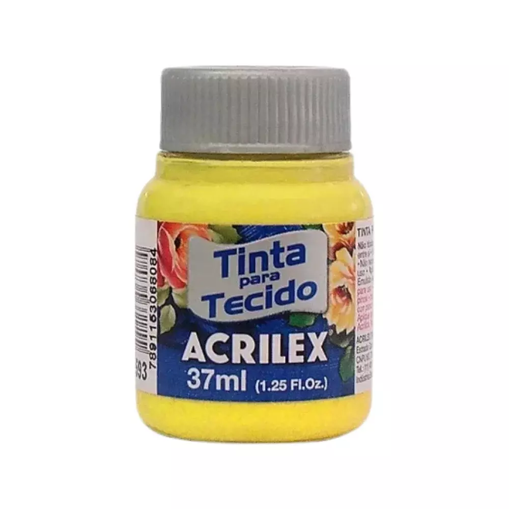 TINTA P/ TECIDO 37 ML AMARELO CANÁRIO 589 ACRILEX