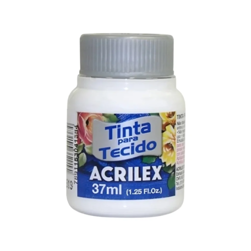 TINTA P/ TECIDO 37 ML BRANCO 519 ACRILEX