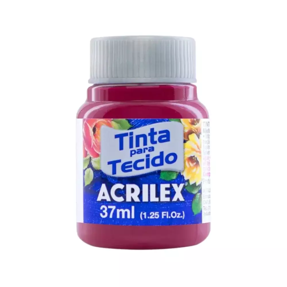 TINTA P/ TECIDO 37 ML VERMELHO CARMIM 509 ACRILEX