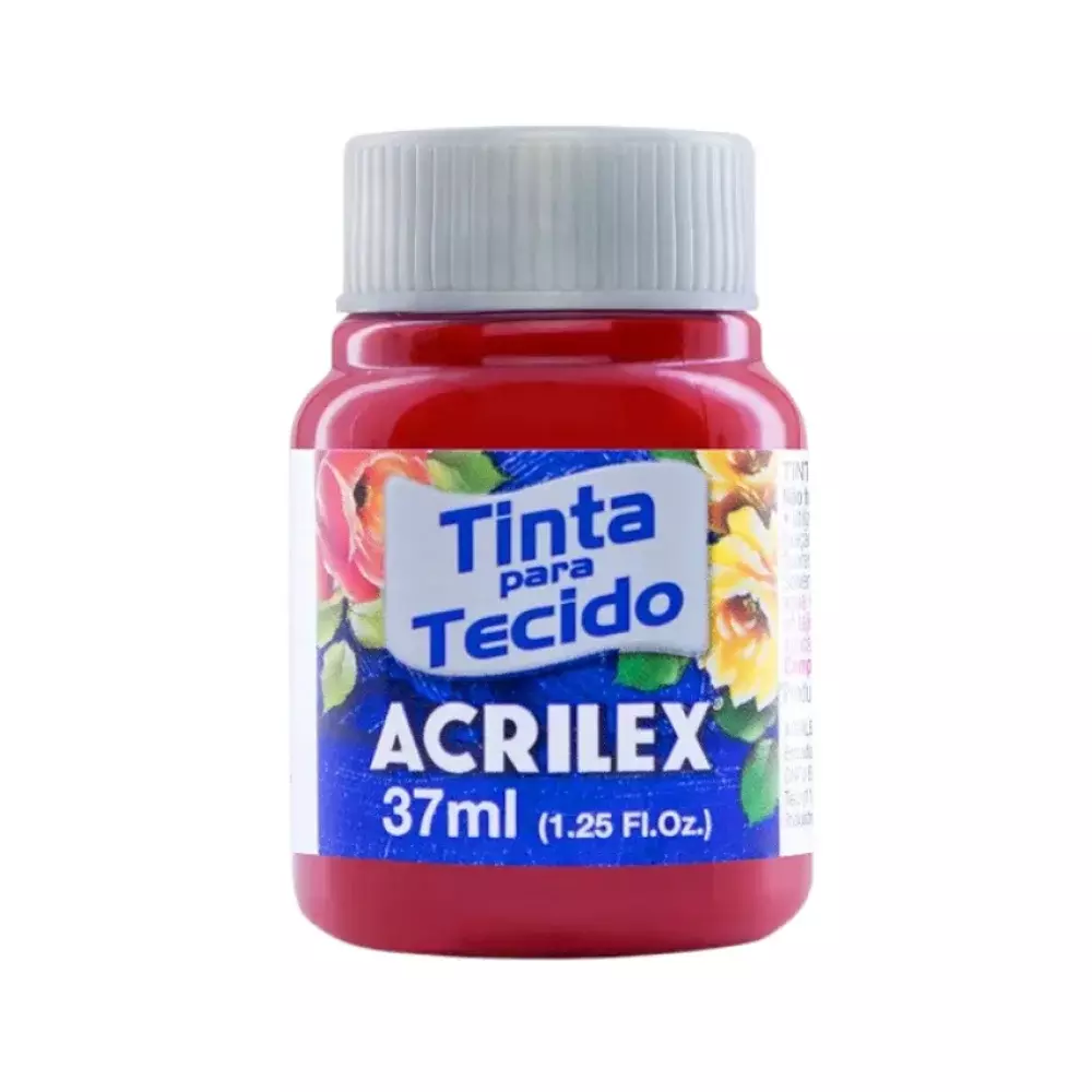 TINTA P/ TECIDO 37 ML VERMELHO ESCARLATE 508 ACRILEX