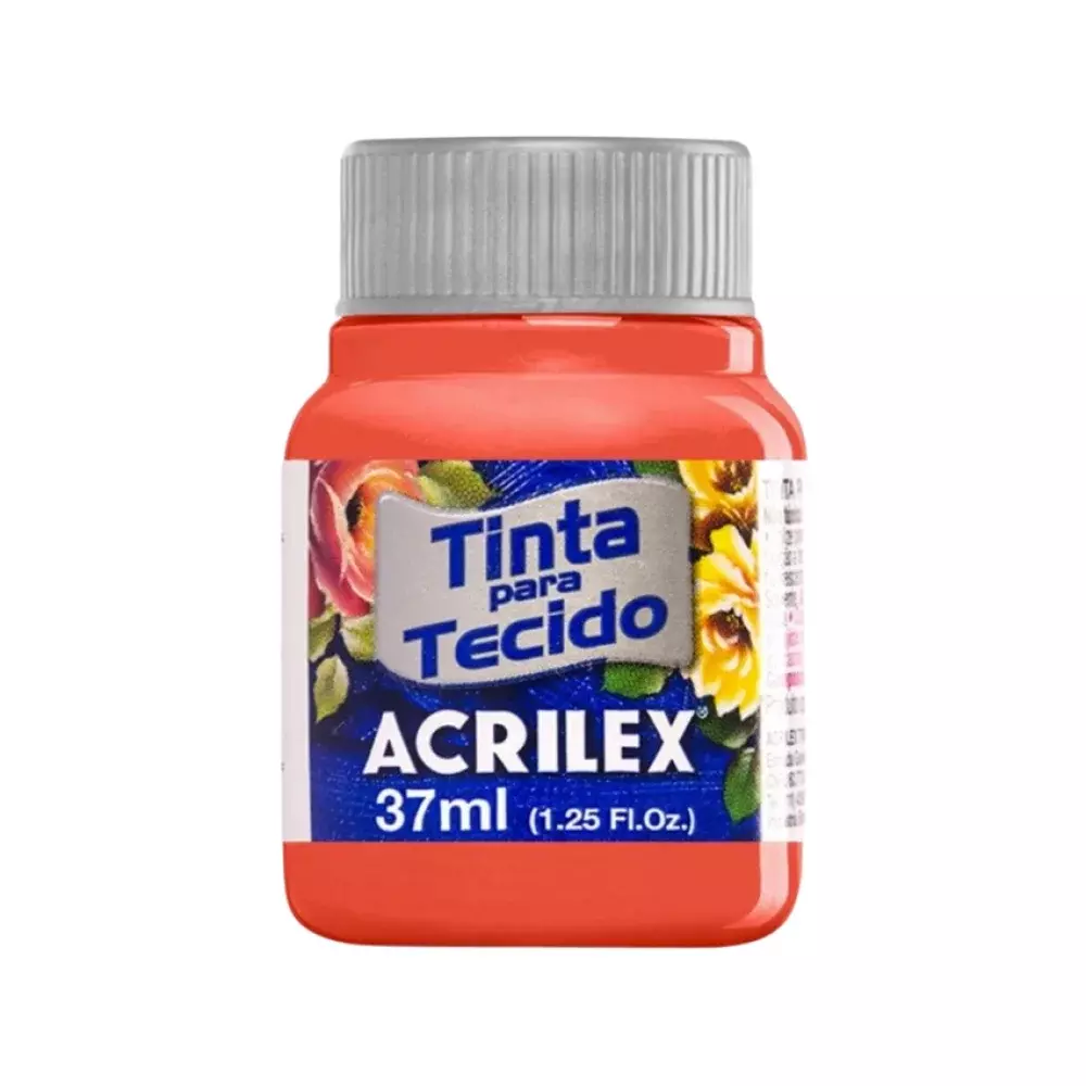 TINTA P/ TECIDO 37 ML VERMELHO FOGO 507 ACRILEX