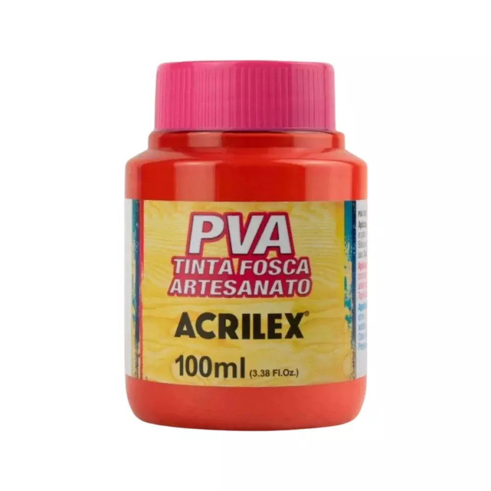 TINTA PVA FOSCA 100 ML VERMELHO VIVO 541 ACRILEX