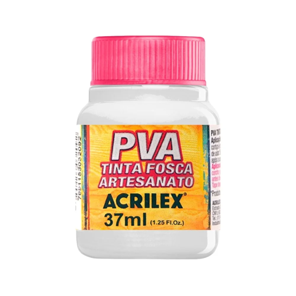 TINTA PVA FOSCA 37 ML BRANCA 519 ACRILEX