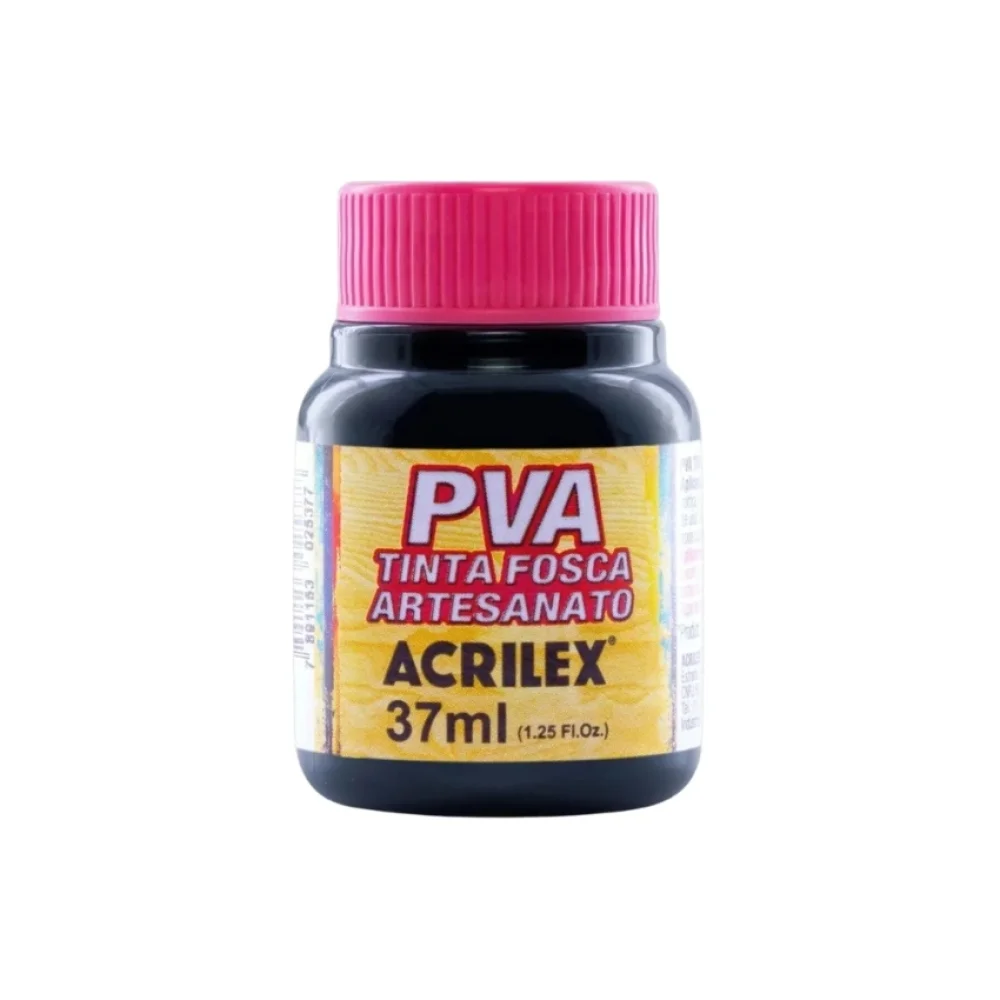 TINTA PVA FOSCA 37 ML PRETO 520 ACRILEX
