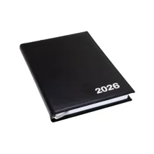 AGENDA 2026 COSTURADA COURINO PRETA 125 X 195 MM 2021 LORIGRAF