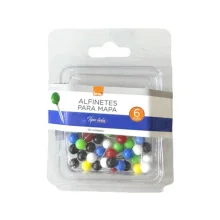 ALFINETE P/ MAPA COLORIDO C/ 50 UN AB0650 BRW