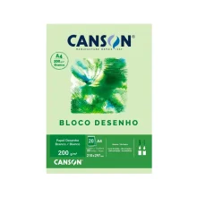 BLOCO A-4 DESENHO 200G BRANCO C/ 20 FLS CANSON