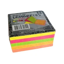 BLOCO ADESIVO 50 X 50 MM C/ 250 FLS 5 CORES NEON COOL BLOCO ADESIVO 50 X 50 MM C/ 250 FLS 5 CORES NEON COOL