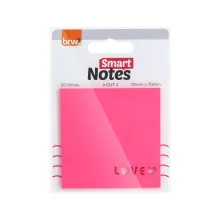 BLOCO ADESIVO 70 X 70 MM C/ 30 FLS LOVE ROSA BA0350 BRW