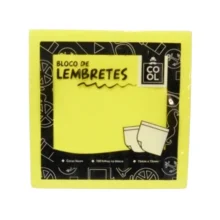 BLOCO ADESIVO 76 X 76 MM C/ 100 FLS AMARELO NEON COOL