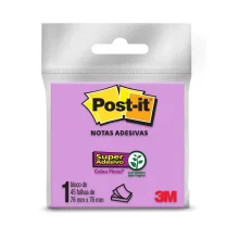 BLOCO ADESIVO 76 X 76 MM C/ 45 FLS ROXO POST-IT 3M