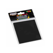 BLOCO ADESIVO 76 X 76 MM C/ 50 FLS PRETO BA7653 BRW