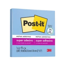 BLOCO ADESIVO 76 X 76 MM C/ 90 FLS AZUL POST-IT 3M