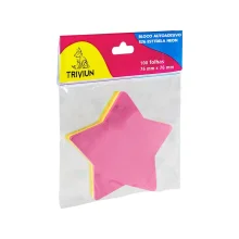 BLOCO ADESIVO 76 X 76 MM C/ 100 FLS 4 CORES NEON ESTRELA 526 TN