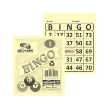 BLOCO P/ BINGO AMARELO C/ 100 FLS 4092 SIDGRAPH
