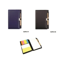 CADERNETA KIT FOLHAS + CANETA CAPA SORTIDA 8020 LORIGRAF