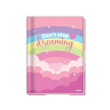 CADERNO CAPA DURA 1/4 BROCHURA 80 FLS ARCOS-IRIS CREDEAL