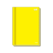 CADERNO CAPA DURA 1/4 BROCHURA 48 FLS AMARELO LIFT CREDEAL