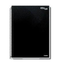 CADERNO CAPA DURA 1/4 ESPIRAL 80 FLS ESSENCIALE PRETO CREDEAL