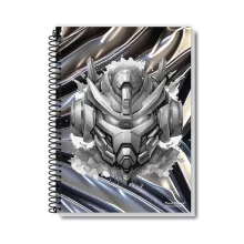 CADERNO CAPA DURA 1/4 ESPIRAL 48 FLS ROX MASCULINO PAUTA BRANCA
