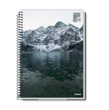 CADERNO FLEXIVEL 1/4 ESPIRAL 96 FLS HAPPY ADVENTURE CREDEAL