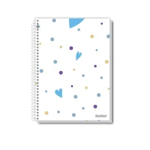 CADERNO CAPA DURA UNIVERSITÁRIO 1 X 80 FLS LOOP FEMININO PAUTA BRANCA