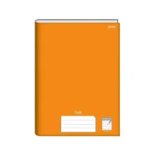 CADERNO CAPA DURA UNIVERSITÁRIO 10 X 10 MM BROCHURA QUADRICULADO 96 FLS LARANJA JANDAIA