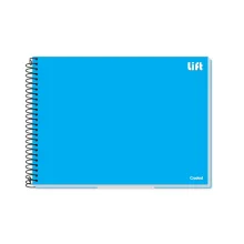 CADERNO CARTOGRAFIA CAPA DURA ESPIRAL 80 FLS AZUL LIFT CREDEAL