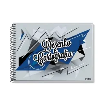 CADERNO CARTOGRAFIA E DESENHO CAPA FLEXIVEL ESPIRAL 48 FLS CREDEAL