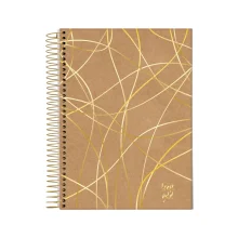 CADERNO CAPA DURA COLEGIAL 1 X 80 FLS KRAFT GOLD JANDAIA