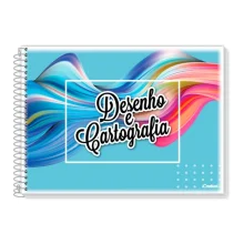 CADERNO CARTOGRAFIA E DESENHO CAPA FLEXIVEL ESPIRAL 96 FLS CREDEAL