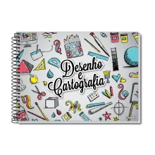 CADERNO CARTOGRAFIA E DESENHO CAPA DURA ESPIRAL 60 FLS MILIMETRADO CREDEAL