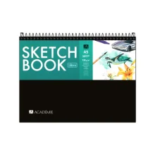 CADERNO CAPA DURA A-5 ESPIRAL 50 FLS SEM PAUTA 150G SKETCH BOOK TILIBRA