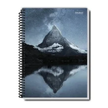 CADERNO CAPA DURA UNIVERSITÁRIO 10 X 200 FLS NEW PAISAGEM PAUTA BRANCA