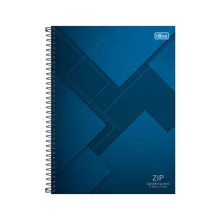 CADERNO UNIVERSITÁRIO 7 X 7 MM ESPIRAL CAPA DURA QUADRICULADO 96 FLS ZIP TILIBRA