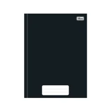 CADERNO UNIVERSITÁRIO CAPA DURA BROCHURA 96 FLS PRETO PEPPER TILIBRA