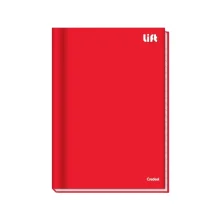 CADERNO UNIVERSITÁRIO CAPA DURA BROCHURA 96 FLS VERMELHO LIFT CREDEAL