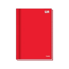 CADERNO UNIVERSITÁRIO CAPA DURA BROCHURA 48 FLS VERMELHO LIFT CREDEAL
