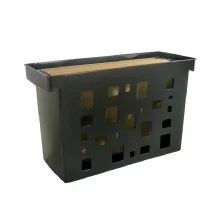 CAIXA ARQUIVO PRETA C/ 6 PASTA SUSPENSA KRAFT 0330 P DELLO