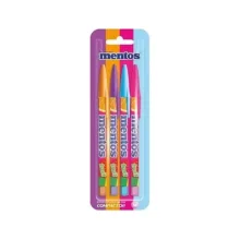 CANETA ESFEROGRÁFICA 1.0 MM C/ 4 CORES MENTOS JET LUX COMPACTOR CANETA ESFEROGRÁFICA 1.0 MM C/ 4 CORES MENTOS JET LUX COMPACTOR