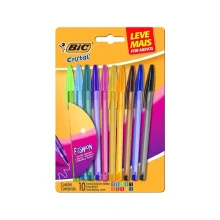 CANETA ESFEROGRAFICA 1.2 MM FASHION C/ 10 CORES BIC