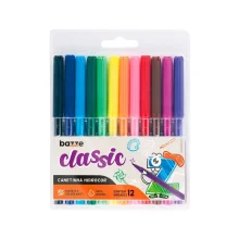 CANETA HIDROCOR 12 CORES CLASSIC 614939 BAZZE TRIS