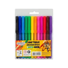 CANETA HIDROCOR C/ 12 CORES PLUS CA8003 BRW