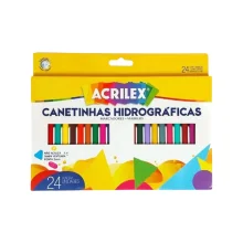 CANETA HIDROCOR C/ 24 CORES 06903 ACRILEX