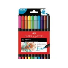 CANETA HIDROGRÁFICA C/ 10 CORES SUPERSOFT BRUSH 150710SOFT FABER CASTELL
