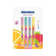 CANETA MARCA TEXTO C/ 4 CORES MENTOS 16476 COMPACTOR