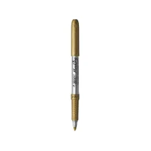 CANETA MARCADOR PERMANENTE METALICA OURO BIC