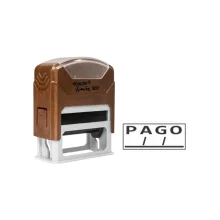 CARIMBO AUTOMATICO 38 X 14 MM (PAGO C/ DATA) PRETO L2 302 NYKON