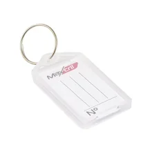 CHAVEIRO PLÁSTICO P/ IDENTIFICAÇÃO BRANCO C/ 100 UN MAXCRIL